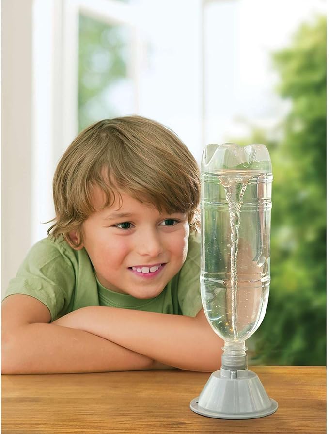 Rhode Island Novelty 4M KidzLabs Tornado Maker Kit - STEM, Science Lab | Create a spinning vortex in a water bottle; battery powered weather experiment for STEM classrooms and science fairs