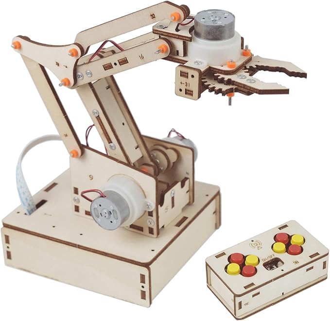 Robot Arm Kits Robotics for Kids Ages 8-12-14-16 Teens Adults STEM Toys Building Engineering Cool Stuff Gadgets Birthday Gifts 9 10 11 13 14 15+ Year Old Boys Grils DIY Science Project Mechanical Hand
