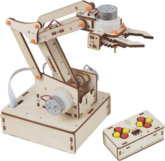 Robot Arm Kits Robotics for Kids Ages 8-12-14-16 Teens Adults STEM Toys Building Engineering Cool Stuff Gadgets Birthday Gifts 9 10 11 13 14 15+ Year Old Boys Grils DIY Science Project Mechanical Hand