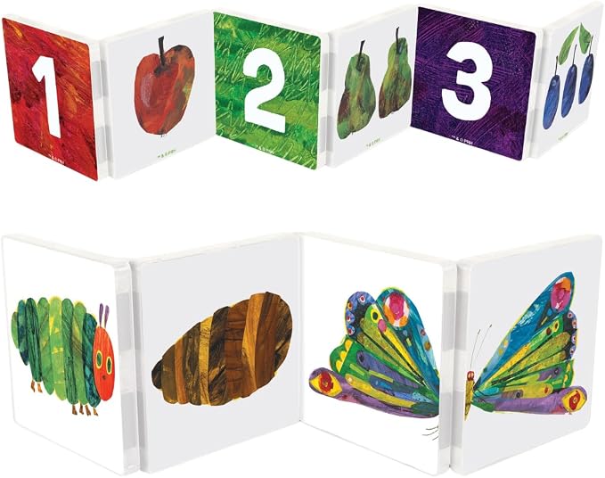 CreateOn Eric Carle The Very Hungry Caterpillar & Bonus Very Busy Spider Playset, Magnetic Building Toys, Educational, STEM and Montessori Tools, Magnetic Tiles for Kids Ages 3+, 24 Pieces