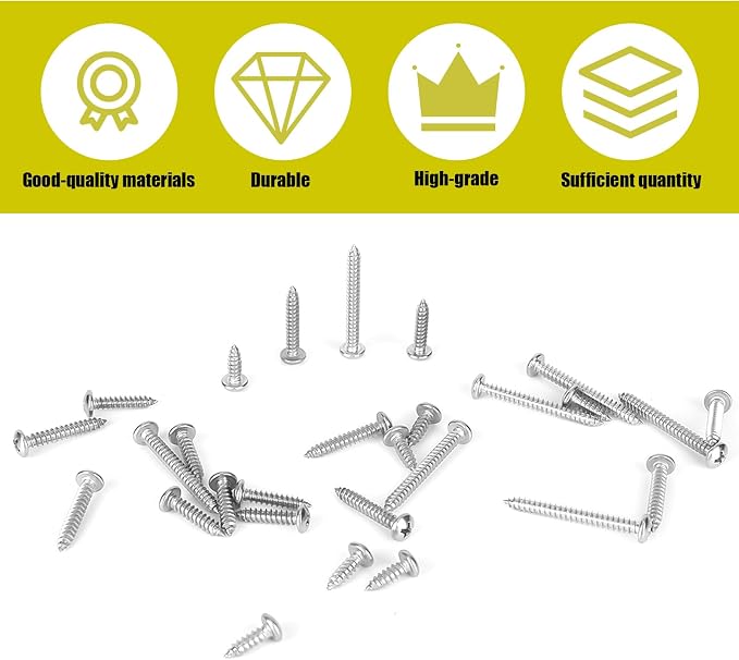 28pcs Replacement Screws Compatible with Step 2 Water Table, Stainless Steel Screw Kit for Aqua Play Accessories Repair Attachments Parts for Outdoor Step2 Water Play Toys