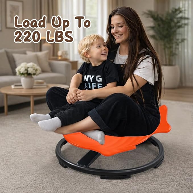 Autism Sensory Spinning Swivel Chair for Autistic Kids | 360° Spin Seat Toy for Children,Sit and Spin Sensory Chair for Balance and Motion Training,Sensory Toys,Holds 220 Lbs