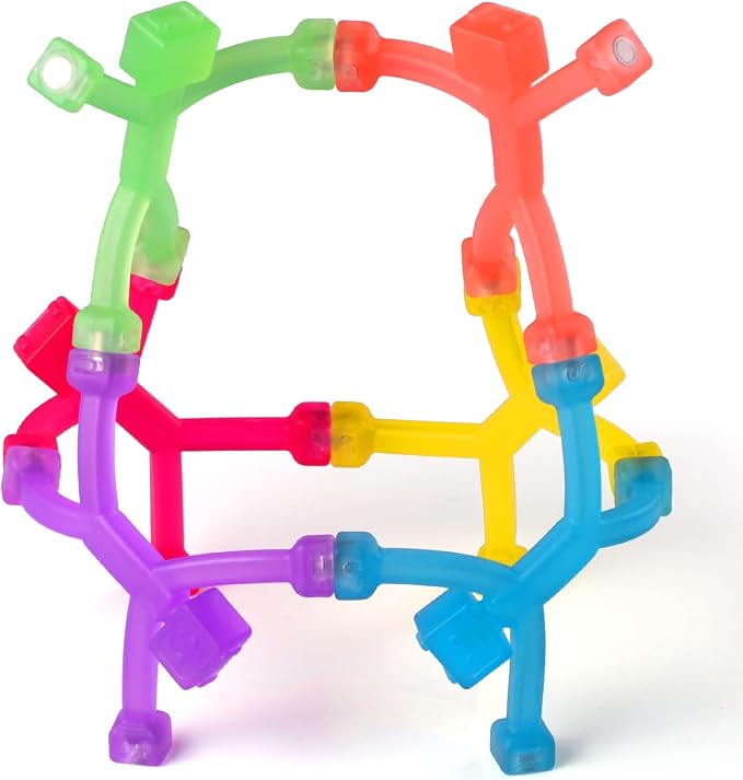6pcs Magnetic Robote Figures for Kids 3-8 Travel STEM Fidget Toy | Safe ASTM-certified, Quiet Play for Airplane Car Trips Restaurant, Develops Creativity for Classroom Rewards Stocking Stuffer