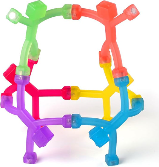 6pcs Magnetic Robote Figures for Kids 3-8 Travel STEM Fidget Toy | Safe ASTM-certified, Quiet Play for Airplane Car Trips Restaurant, Develops Creativity for Classroom Rewards Stocking Stuffer