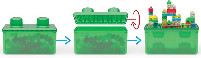 Jelly Blox Stash 'N Stack 2-in-1 Storage Case | Toddler & Preschool | Building Blocks Kids Can Squeeze, Stretch, Squish | MESH ACCREDITED | Safety Tested & Ouch-Free | Sensory Play for Ages 2+