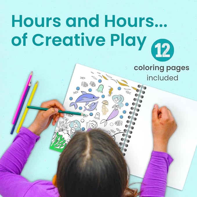 Cupkin A Magical World Coloring & Sticker Activity Book | 500+ Stickers | Spiral-bound kids craft format with 12 scenes, 12 art pages, side-by-side viewing, and an easy-peel design for ages 2–8