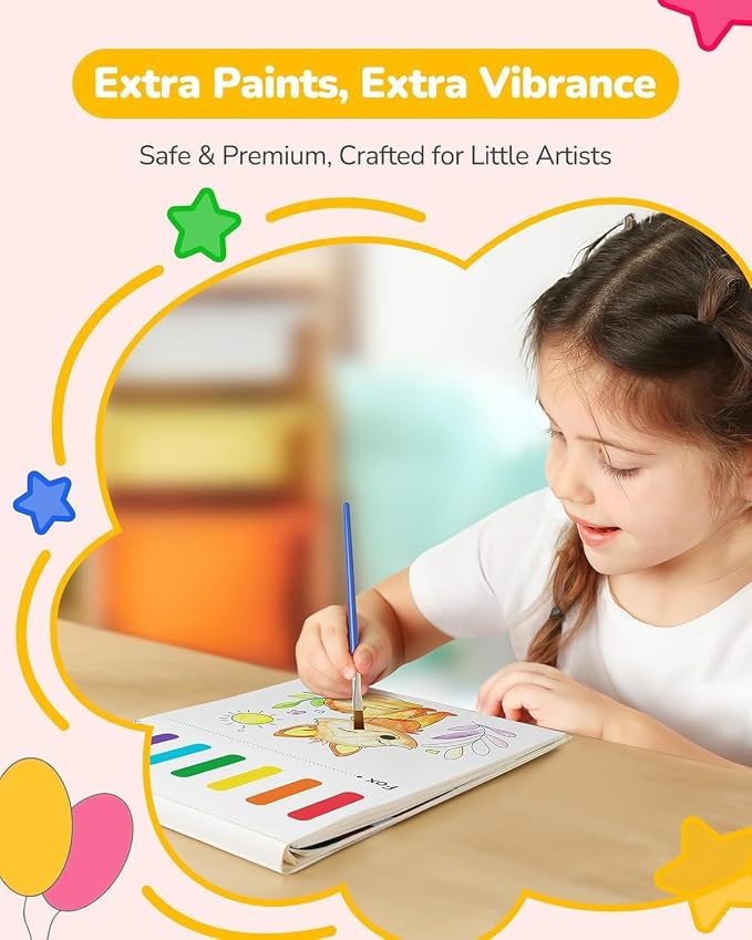 TECJOE 3 Pack Paint with Water Coloring Books for Toddlers, Mess Free Watercolor Painting Set with 6 Brushes, Travel Art Craft Toys Birthday Gifts for Kids Ages 3-8, Traffic, Forest & Dinosaur | Thick Watercolor Paper With 6 Brushes, Mess Free Travel A...