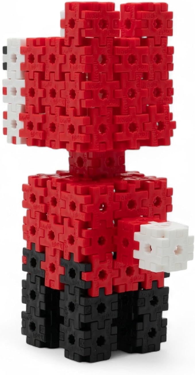 KADÜ 250 Piece Red Panda Set Kids Age 5+ Building Block STEM Toy | Creative Mini Sensory Construction Puzzle tiles - Open Ended Play Gift Boys + Girls - Classroom Homeschool Manipulatives