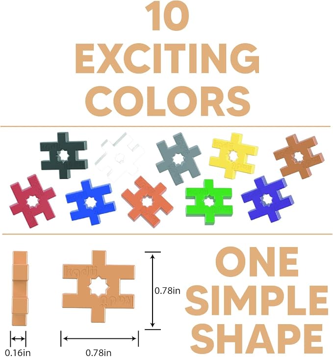 KADÜ 680 Piece Rainbow Set Kids Age 5+ Building Block STEM Interlocking Toy | Creative Mini Sensory Construction Puzzle tiles - Open Ended Play Gift Boys + Girls - Classroom Homeschool Manipulatives