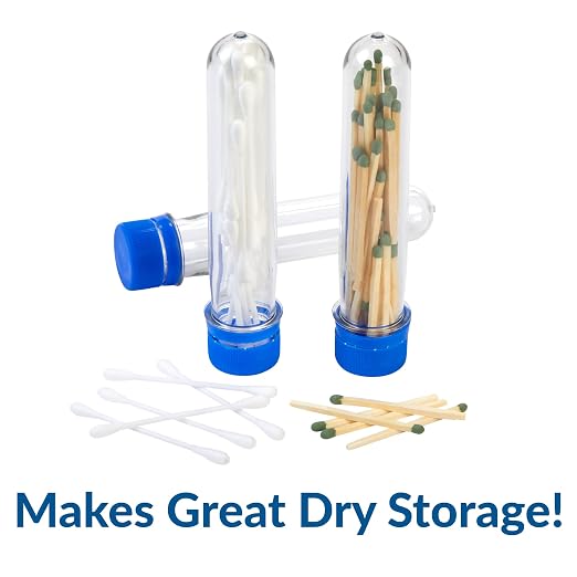 Steve Spangler Science Large Plastic Test Tubes with Caps, 15-Pack | Ages 5+, Kindergarten+, Chemistry Set for Kids, STEM Projects, Educationals
