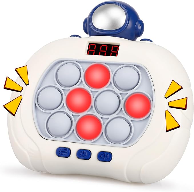 Blackma Fast Push Light Up Fidget Toys for Kids, Handheld Puzzle Game Sensory Toys, Christmas Toys Gifts for 3-12 Year Old Boys Girls (Blue and White)