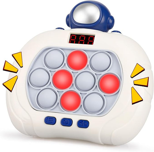 Blackma Fast Push Light Up Fidget Toys for Kids, Handheld Puzzle Game Sensory Toys, Christmas Toys Gifts for 3-12 Year Old Boys Girls (Blue and White)