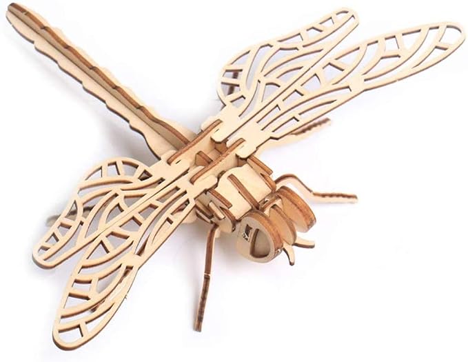3D Wooden Insect Puzzle - 6 Piece Set Insect Animal Skeleton Assembly Model Puzzle - DIY Wooden Crafts 3D Puzzle - Wood STEM Gifts for Adults & Teens Birthday Gifts Christmas
