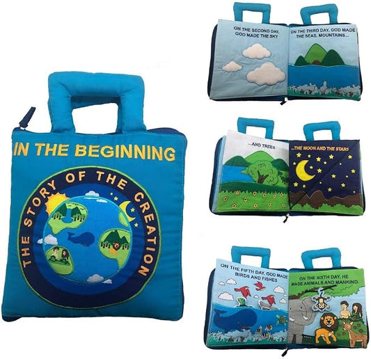 in The Beginning Quiet Book Explore The Story of Creation | Fabric Activity Busy Book for Toddlers and Children | Educational and Engaging Bible Church Book