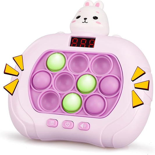 Blackma Fast Push Pop Game - Light Up Fidget Toy for Kids, Handheld Sensory Puzzle Game, Christmas & Birthday Gifts for 3-12 Year Old Boys & Girls (Rabbit)