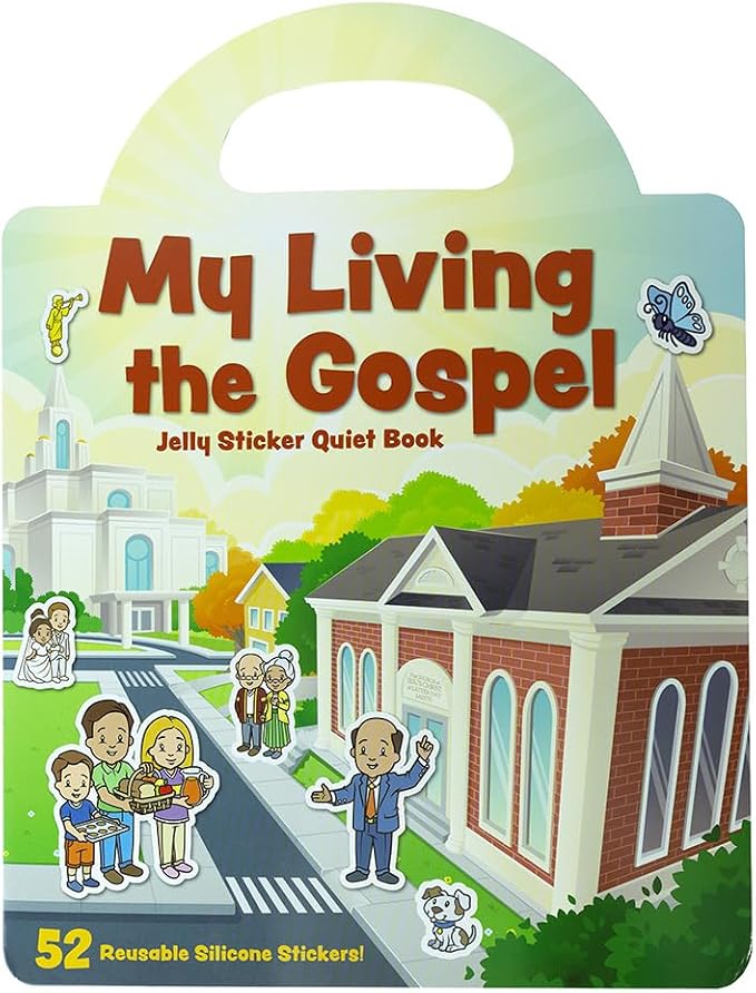 My Living The Gospel Jelly Sticker Quiet Book with Reusable Silicone Stickers for Toddlers and Preschoolers, Church Quiet Entertainment, Board Book
