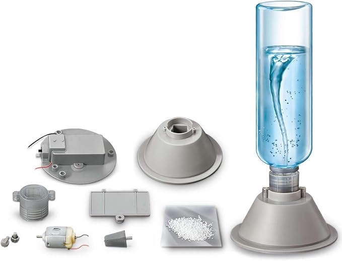 Rhode Island Novelty 4M KidzLabs Tornado Maker Kit - STEM, Science Lab | Create a spinning vortex in a water bottle; battery powered weather experiment for STEM classrooms and science fairs