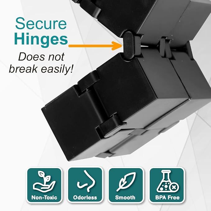 Infinity Cube Fidget Toys for Kids, Adults Anxiety Relief Items Fidget Cube | Cool Gadgets Quiet Office Desk Toys for Adults Calming, Travel Essential for Autism Teens, Dementia Gift, Stocking Stuffers
