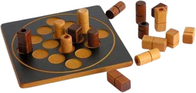 Quarto Mini | Mensa Select Winner | Travel-Friendly Version of The, Wooden Abstract Strategy Game for Kids & Adults | Family Game Night Favorite | Ages 8+ | 2 Players | 15 Min