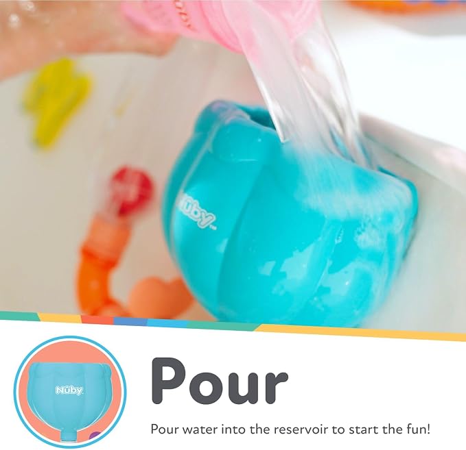 Nuby Wacky Waterworks Pipes Bath Toy - Baby Bathtub Toy with Interactive Features for Cognitive Development