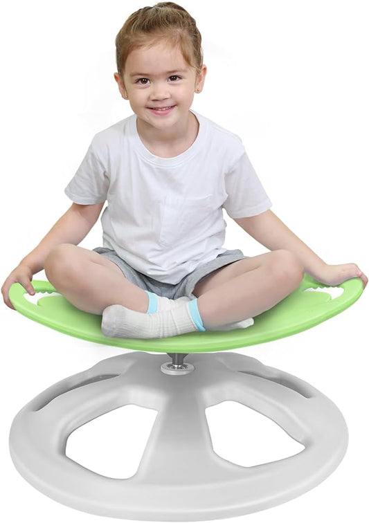Zhenx Spinning Chair for Autistic Kids with Handles - Autism Sensory Toy | 220LBS Capacity Sensory Swivel Seat for ADHD Kids, Autism Sensory Products, Calming Gift Improve Focus & Body Balanc (Green)