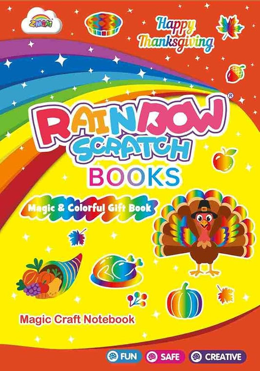 ZMLM Scratch Paper Art-Crafts Gift: 2 Pack Rainbow Notebooks Supplies Toys | Art Crafts for 3 4 5 6 7 8 9 10 11 12 Years Old Girls and Boys Kids Birthday Christmas Party Travel Games Activities