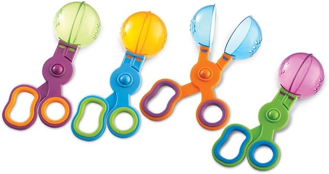 Learning Resources Handy Scoopers - Sensory Bin Sand Toys, Fine Motor, Montessori Kids, Plastic Tweezers, Homeschool Preschool Supplies, Gifts for Boys and Girls