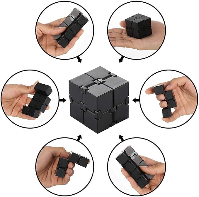 Infinity Cube Fidget Toys for Kids, Adults Anxiety Relief Items Fidget Cube (Pack of 2)