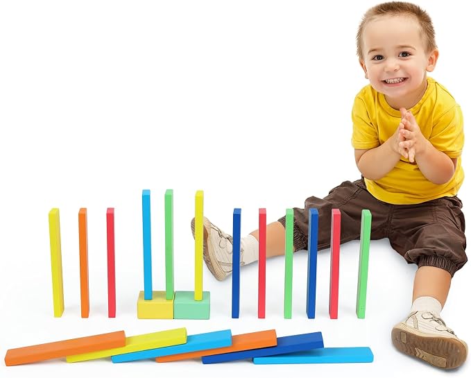 Montessori Toys,Solid Wood Building Blocks and Shapes,Xylophone Set | Montessori Wooden Lacing Beads,Wooden Storage Box for Kids Ages 36 Months+,Toddler Block Set and Converts into a Pull Car