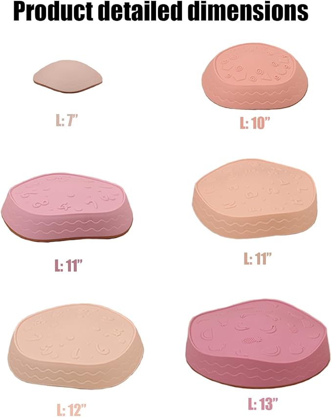 Fanboxk Stepping Stones for Kids,Non-Slip Toddler Sensory Toy | Sensory Balance Stepping Stones for Promoting Toddler Balance Coordination Skills,Up to 220 LBS for Indoors or Outdoors Play