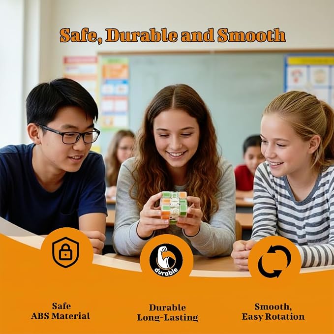 3D Maze Cube Puzzle with Steel Ball - Brain Teaser Game for Kids & Adults - Educational Handheld Maze Toy for Focus, Problem Solving & Stress Relief.