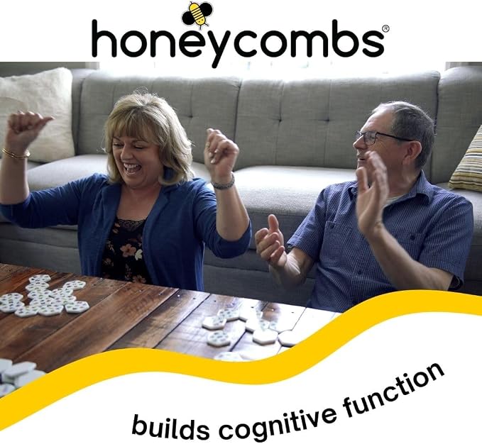 HoneyCombs Game, Tile Matching Game for Kids & Families, 52 Tiles, Ages 6+ | Award-winning STEM toy with 52 tactile tiles, 1-8 players, 3 ways to play for interactive family fun and learning