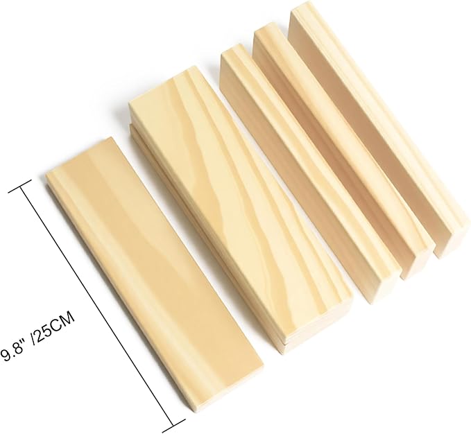 Jumbo 42 Pcs Medium Wooden Building Blocks for Kids,Natural Pine Construction Toy - 9.8 in Large Building Planks for Fast & Satisfying STEM Play, Sensory Motor Skills Family Game Night (20lbs)
