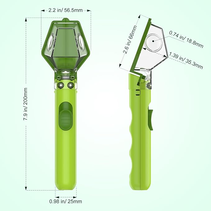 Bug Catcher for Kids, Insect Trap Kit with 6X Magnifier Glass - STEM Educational Exploration Tool for Indoor and Outdoor,Christmas Birthday Gifts Toys for Adults, Boys, and Girls(Green 2PCS)