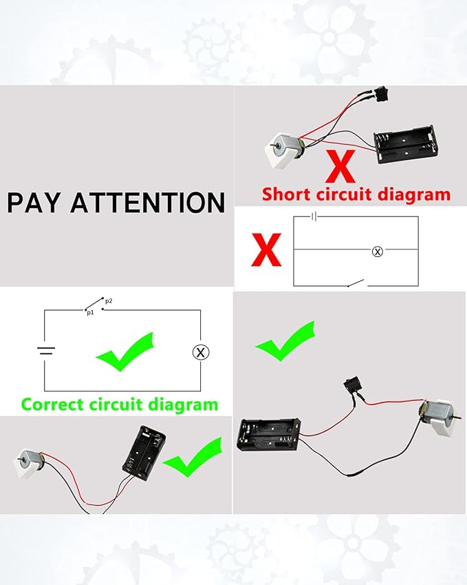 Sntieecr 6Set Mini Generator Motors 3V-12V DC Motor, Wind Turbine Generator | with Mini Fan Leaf and Plastic Motor Holder for DIY Educational Physics Experiment