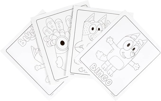 Crayola Bluey Color Wonder Coloring Set, 18 Mess Free Toddler Coloring Pages & 5 Markers, Bluey Activity Set for Kids, Gift for Toddlers, Ages 3+
