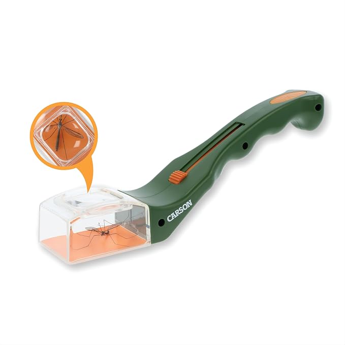 Carson BugView 5x Magnifier Quick-Release Bug Catching Tool | Portable Handheld Magnifying Glass Insect Trap, Educational STEM Toy for Kids and Adults - Set of 6 (HU-10MU)