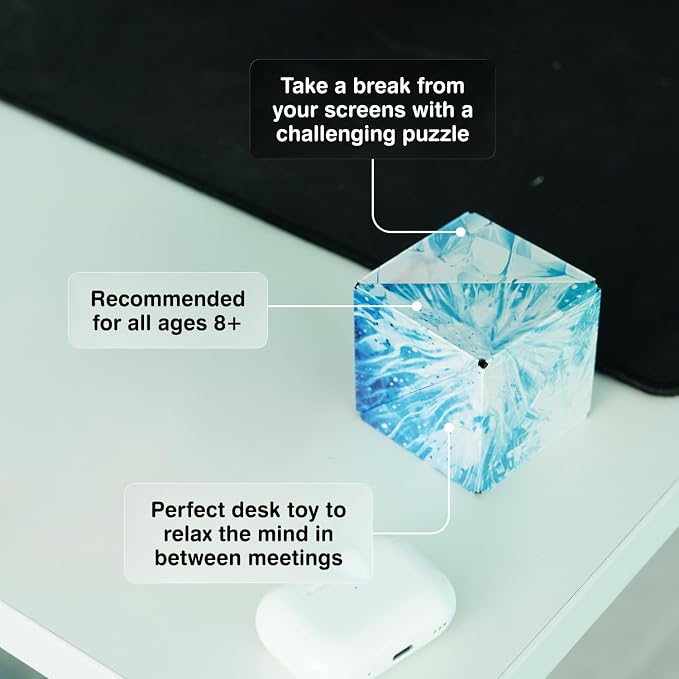Shashibo DODECA Magnetic Puzzle Cube, Stress Relief Fidget Toy | 100+ Possible Shapes, Sensory Fidget Toy For Adults & Kids, Fun Shape Shifting Puzzle Box For All Ages