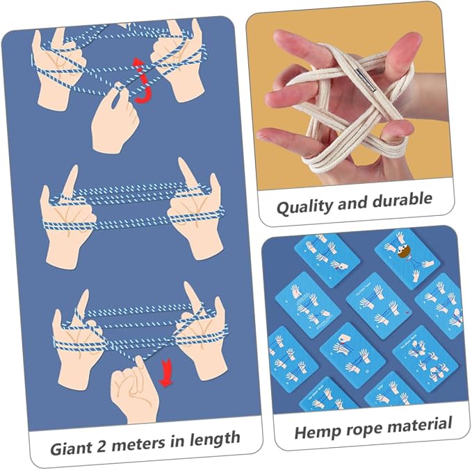 Yardwe Finger Rope String Finger Rope Game Hand Game Toy String for Boy Girl Toys