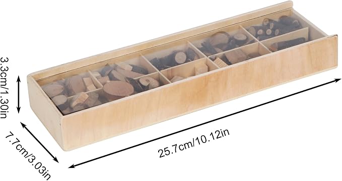 Candywood Wooden Unfinished Craft Kits Toy,Unfinished Natural Wood Slices Loose Part Play,DIY Wood Slices Kit for Toddler 3+ (UN_S) (Pack of 2)