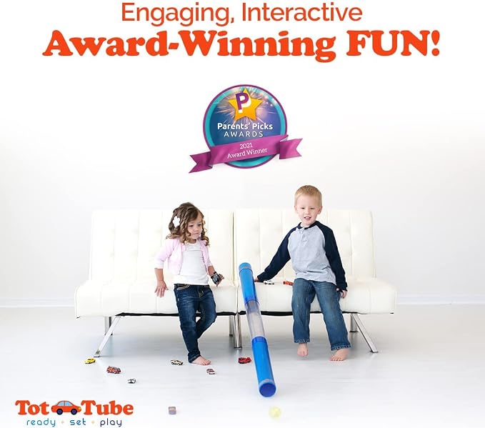Tot Tube Playset - Toy Car and Ball Tunnel Ramp Race Track