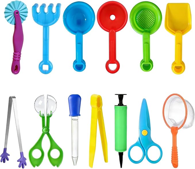 13 Pcs Sensory Bin Filler,Sensory Bin Tools, Fine Motor Skills Handy Scooper Set,Sensory Bin Toys,Fine Motor Skill Development
