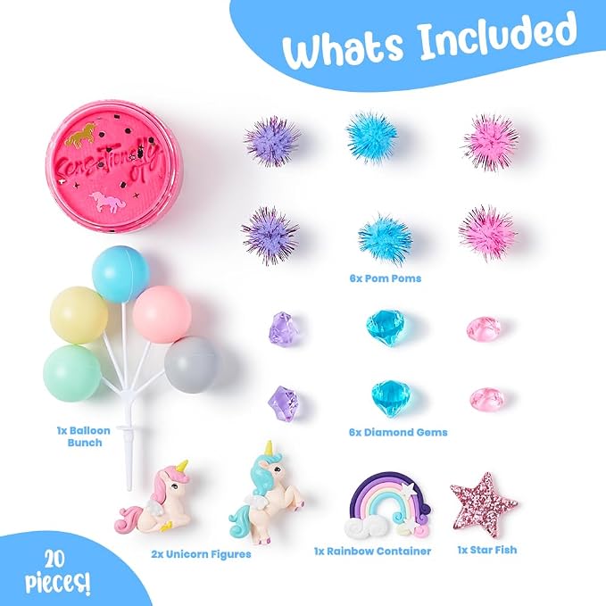 Mini Unicorn Sensory Dough Kit, A Perfect Holiday Gift to Bring Unicorns to Life in a Magical Fairytale