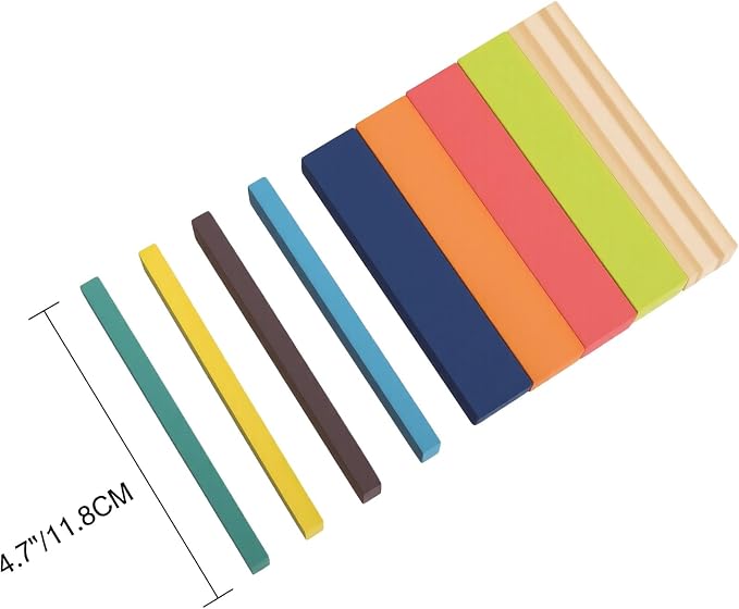 Premium 300 Pcs Rainbow Wooden Building Planks Kit, Open-Ended Creative Building Blocks Set for Kids Ages 3-12,Colorful Pine STEM Construction Toys - Educational Sorting & Patterning Gift (4.65 in)