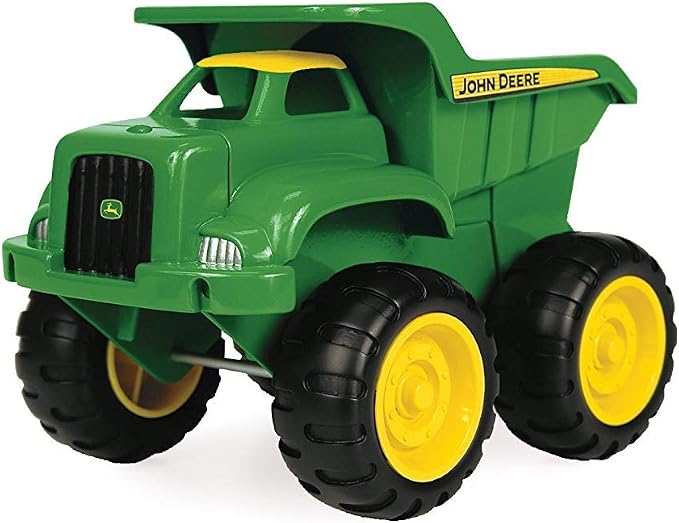 TOMY John Deere Sandbox Vehicle Set - Dump Truck and Tractor Toy - 6 Inch | Officially Licensed John Deere Toys, Working Front Loader, Summer Sandbox Toys, Plastic, 2 Count, Ages 18 Months+