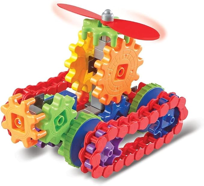 Learning Resources Gears! Gears! Gears! Machines in Motion - Toddler STEM, Building Toys for Kids, Hands-On Construction & Engineering Set, Critical Thinking, Fine Motor Skills