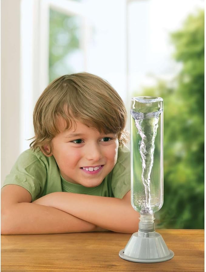 Rhode Island Novelty 4M KidzLabs Tornado Maker Kit - STEM, Science Lab | Create a spinning vortex in a water bottle; battery powered weather experiment for STEM classrooms and science fairs