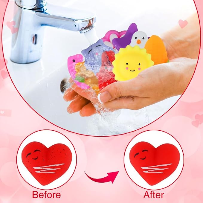 Squishy Toys for Kids, 28 Pack Mini Mochi Squishies and Cards | Soft Fidget Toys Goodie Bag Stuffers Party Favors for Kids Treasure Box Classroom Prizes