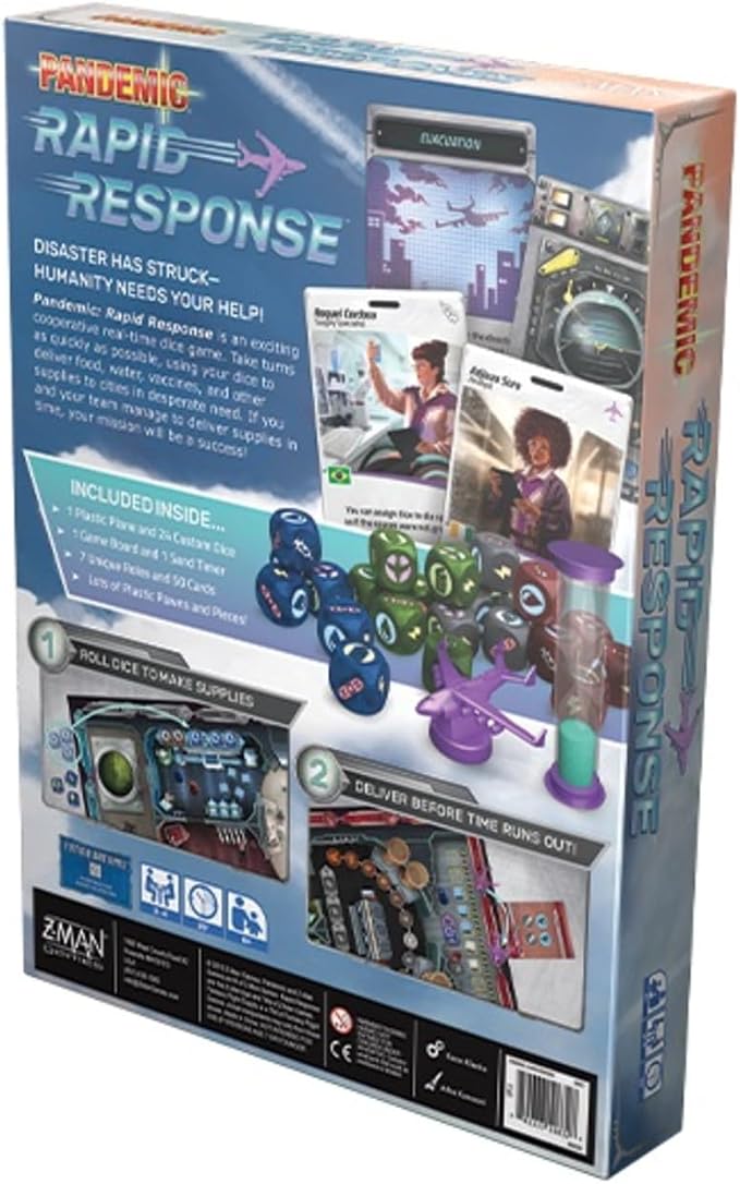 Pandemic Rapid Response Board Game - Save Humanity in Real-Time! Cooperative Strategy Game for Kids and Adults, Ages 8+, 2-4 Players, 20 Minute Playtime, Made by Z-Man Games