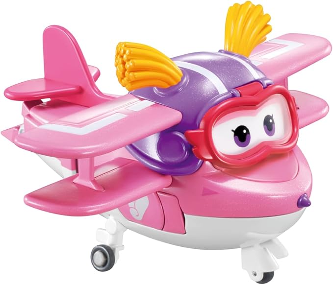 Super Wings transformable Toys, 5 in Ellie Transforming Airplane Toys, 2-in-1 Mode Action Figures, Plane to Robot, Preschool Gift transformable Figures for Boys Girls Kids Age 3 4 5 6 7 8+